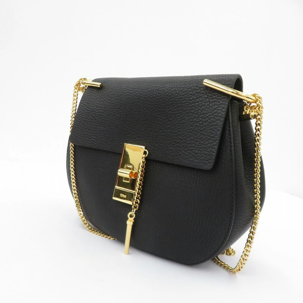 Chloe Drew Chain Shoulder Bag Black